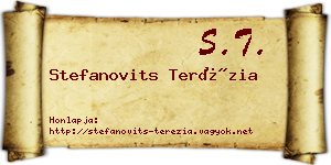Stefanovits Terézia névjegykártya